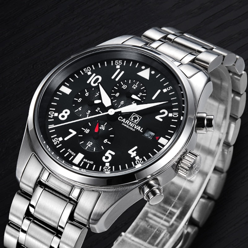 100m waterproof Dive watches men Luxury brand CARNIVAL Automatic