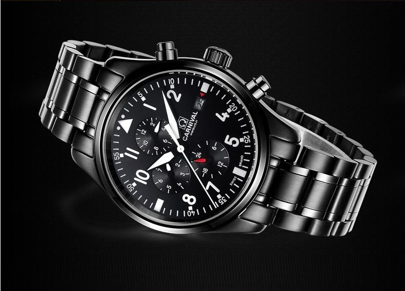 100m waterproof Dive watches men Luxury brand CARNIVAL Automatic